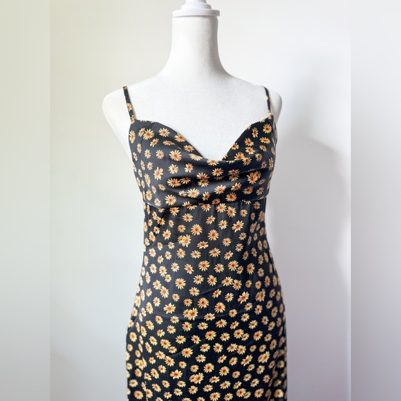 Floral Cowlneck Midi Slip Dress - Picture 4 of 7